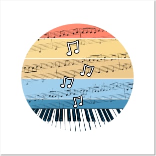 Piano Music Notation Pianist Musician Posters and Art